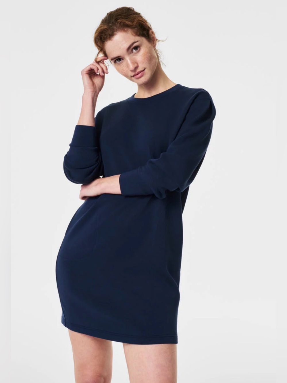 SPANX AirEssentials Crewneck Dress in Black Size Medium